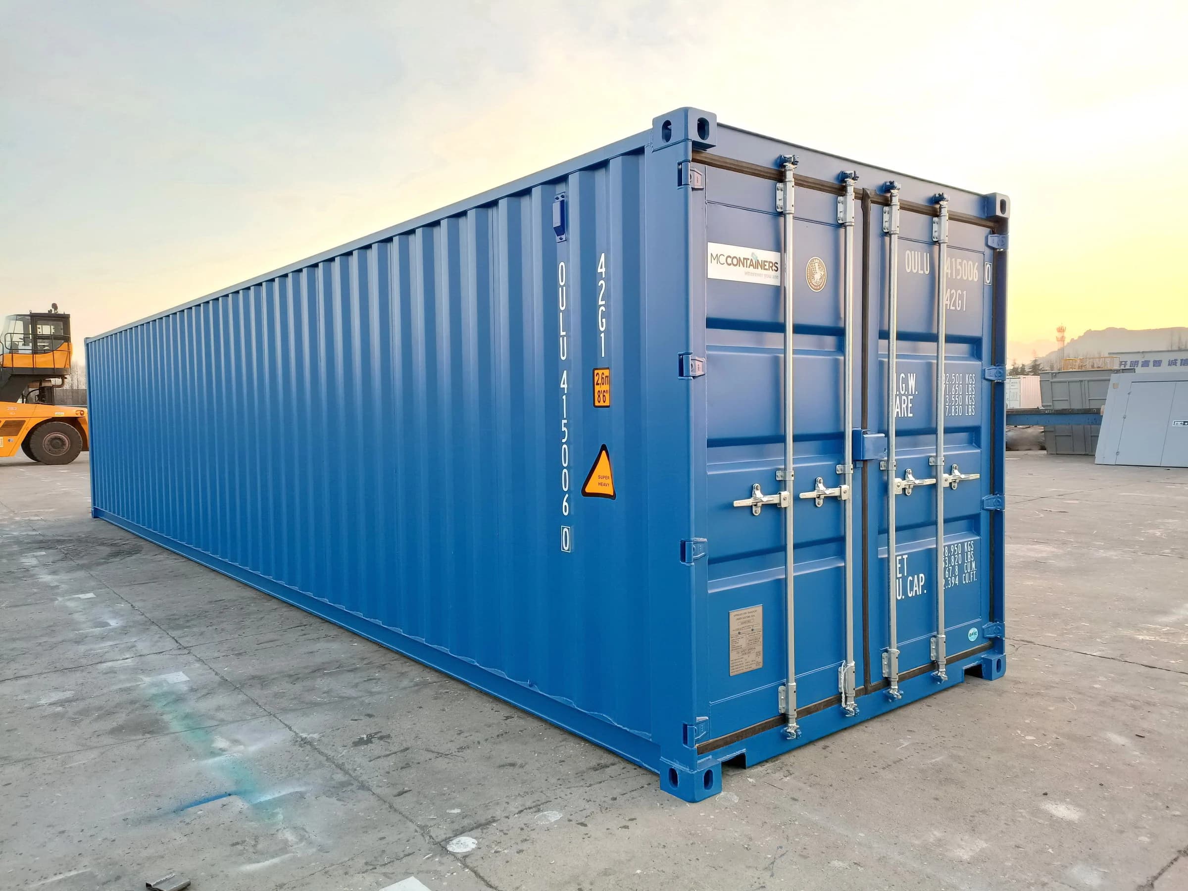 Container at BBR-connected facility